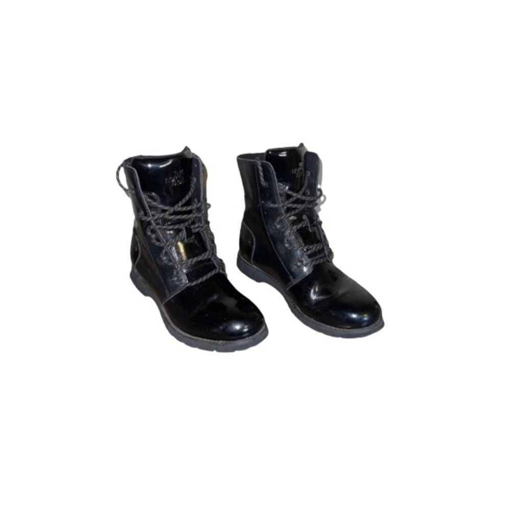 The North Face Black Patent Leather Ankle Boots - Women’s Size 7